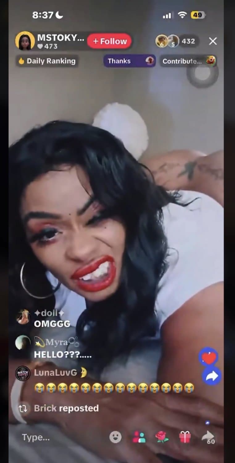 Tokyo Toni aka black Chyna mom twerking naked on TikTok live